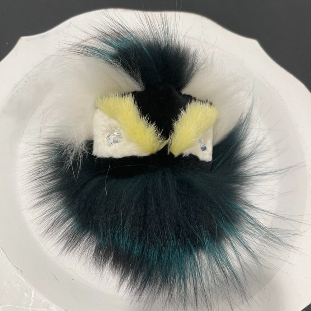 Fendi Fox Mink Fur Swarovski Strangee Monster Bag Charm Multi (JB1327)
